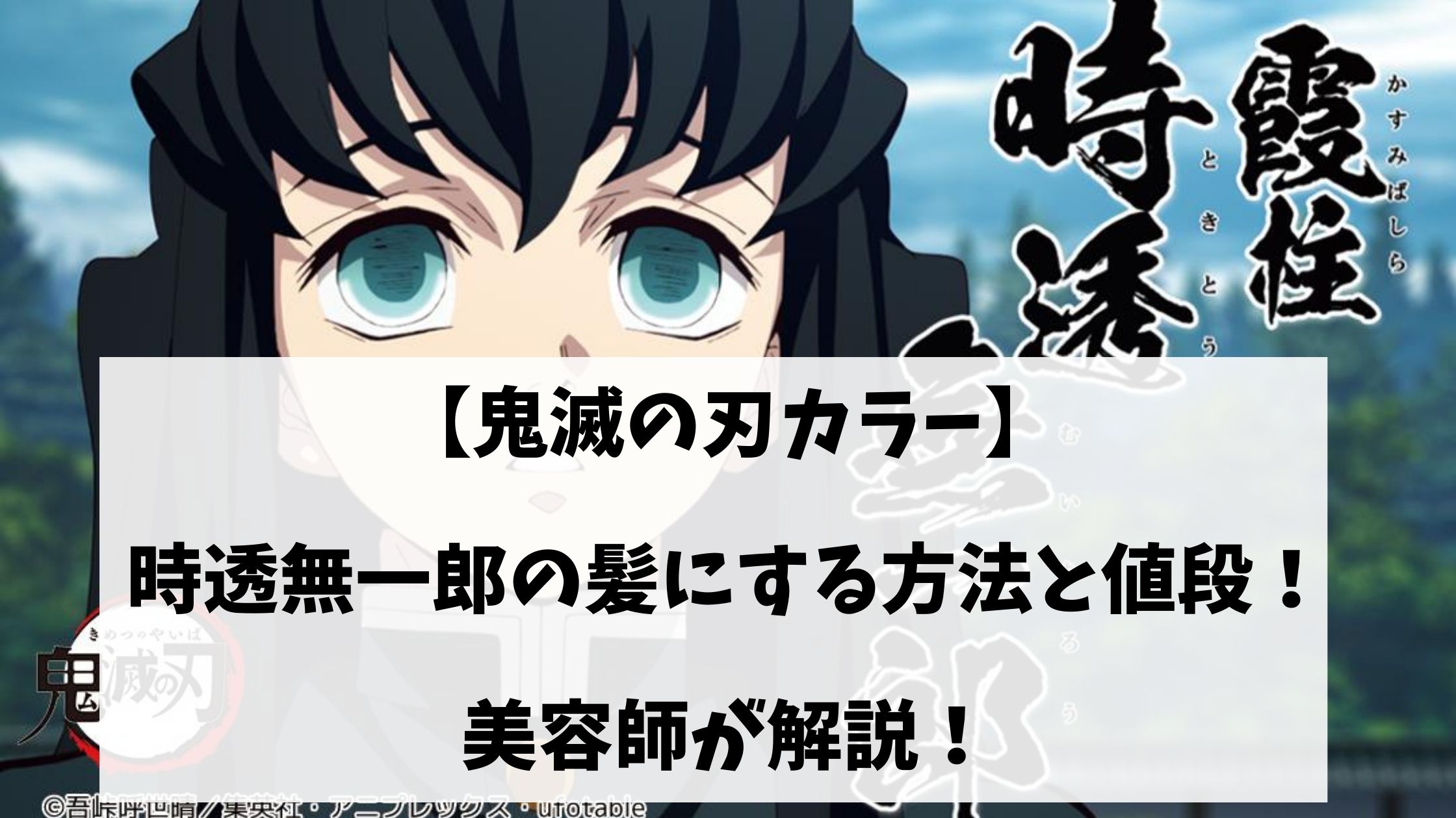 鬼滅の刃カラー 時透無一郎の髪にする方法と値段 美容師が解説 中村美髪研究所